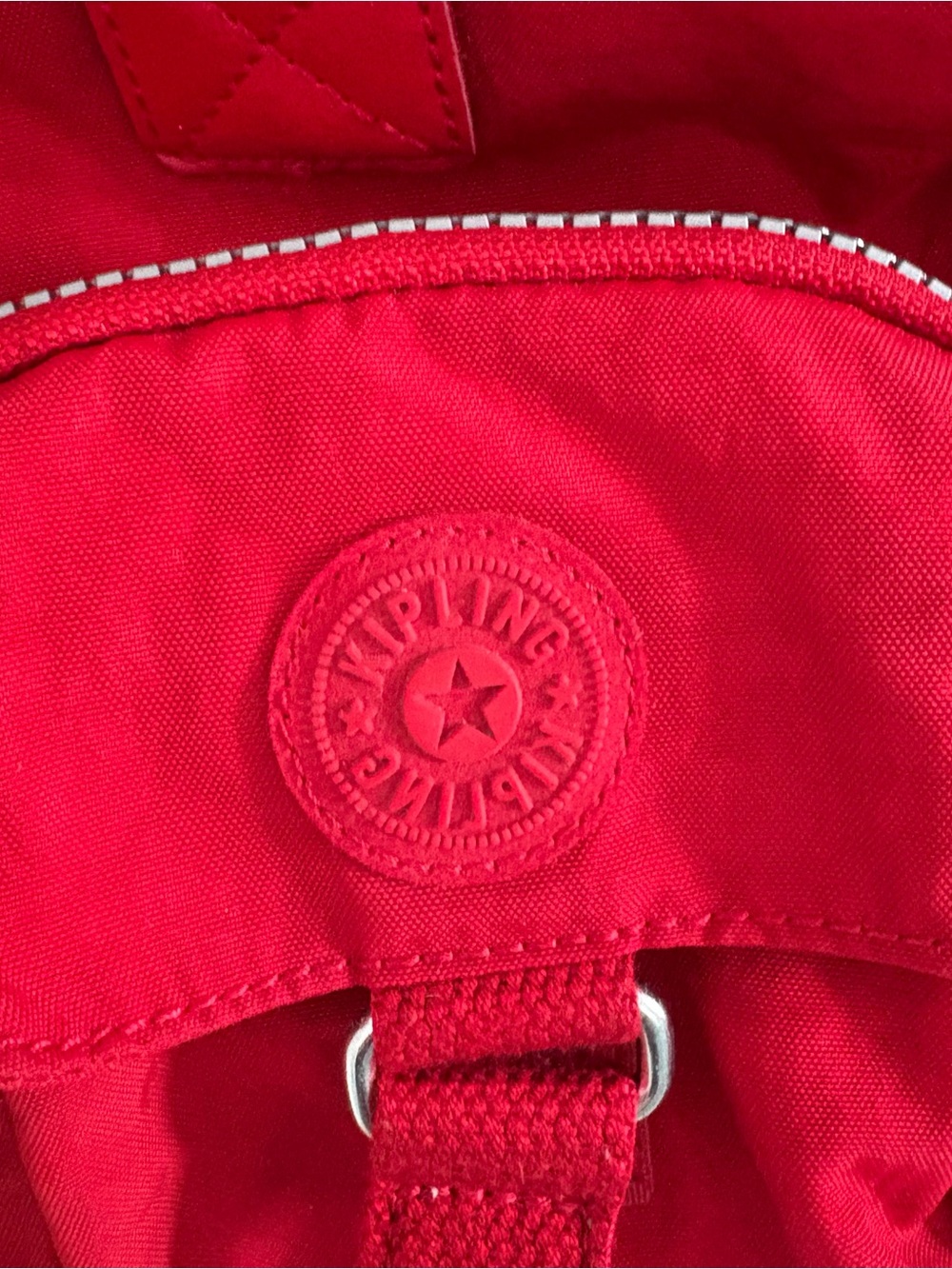 Kipling Red Crossbody Shoulder Bag with Dual Handles - Picture 3 of 6